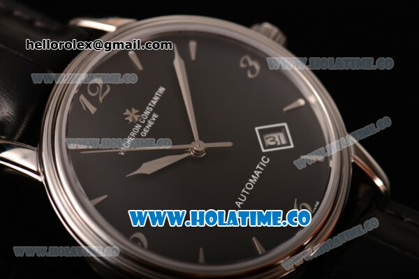 Vacheron Constantin Patrimony Miyota 9015 Automatic Steel Case with Black Dial and Silver Arabic Numeral/Stick Markers - Click Image to Close